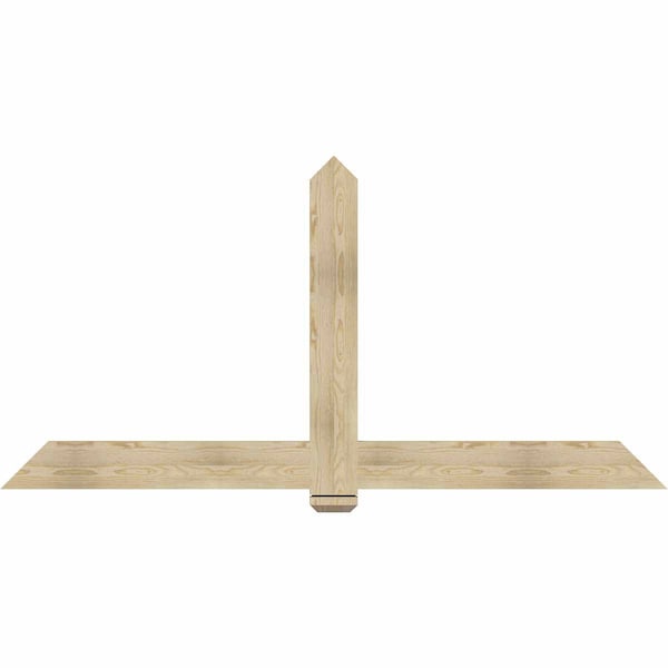 Ekena Millwork Eugene Rough Sawn Timber Gable Bracket, Douglas Fir, 84"W x 42"H x 2"D x 6"F, 12/12 Pitch GBW084X42X0206EUG00RDF - main